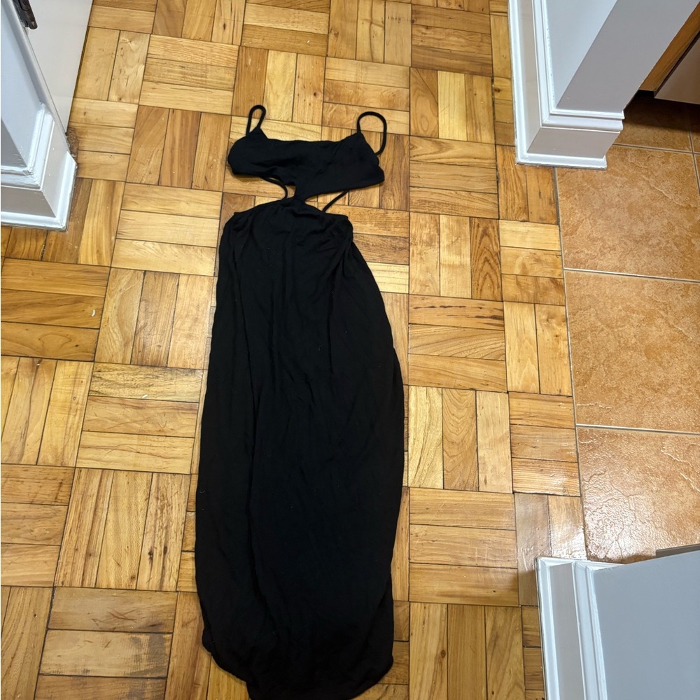 Free People Black Backless Cutout Maxi Dress